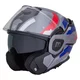 Flip-Up Motorcycle Helmet W-TEC Zoroz P/J - Matt Black-Fluo Pink