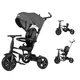 Children’s Tricycle w/ Push Handle QPlay Rito Star - Black - Black
