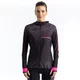Women’s Hoodie CRUSSIS CSW-099 - Black-Pink