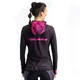 Women’s Hoodie CRUSSIS CSW-099 - Black-Pink