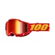 Children’s Motocross Goggles 100% Accuri 2 Junior Mirror - červená, červené plexi - červená, červené plexi