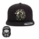Snapback Hat BLACK HEART Chopper Trucker BLK - Black