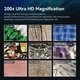 200x Smartphone Microscope Lens Apexel w/ LED and UV Light