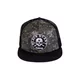 Snapback Hat BLACK HEART Bastard Skull Trucker - Khaki-Black - Khaki-Black
