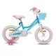 Children’s Bike Joystar Angel 14” w/ Basket & Training Wheels • 91 – 119 cm - Pink - Blue