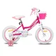 Children’s Bike Joystar Angel 14” w/ Basket & Training Wheels • 91 – 119 cm - Pink - Pink