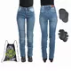 Women’s Moto Jeans W-TEC Panimali - Blue - Blue