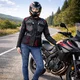 Women’s Motorcycle Jacket W-TEC Radana - Black-Grey-Green