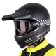 Motorcycle Helmet W-TEC Black Heart Retron w/ Chesster Goggles - Simple Silver - Simple Silver