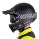Motorcycle Helmet W-TEC Black Heart Retron w/ Chesster Goggles - Simple Silver