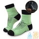 Waterproof Bamboo Ankle Socks inSPORTline Pantris AG+ Antibacterial - Black - Green