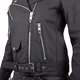 Women’s Leather Motorcycle Jacket W-TEC Brinea - Matte Black
