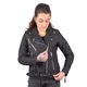 Women’s Leather Motorcycle Jacket W-TEC Brinea - Matte Black
