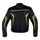 Men’s Motorcycle Jacket BOS Laganas - Full Black - Black/Yellow
