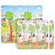 Roll-Up Children’s Mat inSPORTline Lhotino 200 x 180 x 1.5 cm - Řeka/Oceán - Žirafa/Strom