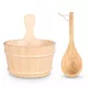 Wooden Bucket & Ladle