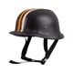 Retro Open-Face Motorcycle Helmet Sodager Stripes - černá s oranžovým a béžovým pruhem - černá s oranžovým a béžovým pruhem