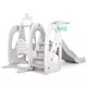 Children’s Slide w/ Swing Set & Basketball Hoop inSPORTline Nebelino - Grey