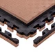 Tatami Puzzle Mat inSPORTline Malmeida 100 x 100 x 4 cm - mocha mousse-černá, vzor 5 proužků