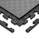 Tatami Puzzle Mat inSPORTline Sazegul 100 x 100 x 2 cm - mocha mousse-černá, vzor 5 proužků - šedo-černá, vzor 5 proužků