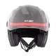 Open-Face Helmet W-TEC Barcela Vermella - Black-Grey