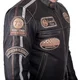Men’s Leather Motorcycle Jacket W-TEC Sheawen Vintage - Black