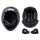 Modular Motorcycle Helmet W-TEC Badalone Graphic - matně černá-žlutá