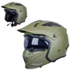 Modular Motorcycle Helmet W-TEC Badalone Army - béžová matná - matně olivová