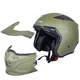 Modular Motorcycle Helmet W-TEC Badalone Army - béžová matná