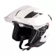 Motorcycle Helmet W-TEC Putta - Matt Black-Bronze - Pearl White