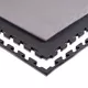 Tatami Puzzle Mat inSPORTline Sazegul 100 x 100 x 2 cm - mocha mousse-černá, vzor 5 proužků - šedo-černá, křížový vzor