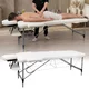 2-Section Aluminum Massage Table inSPORTline Morrani (186 × 60 × 62.5–85.5 cm) - Black - Cream