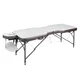 2-Section Aluminum Massage Table inSPORTline Kiyora (186 × 70 × 62.5–85.5 cm) - White Grey