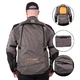 Touring Motorcycle Jacket W-TEC Smackton - Grey Orange