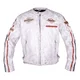 Men’s Leather Motorcycle Jacket W-TEC Sheawen White New - White