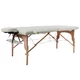 2-Section Wooden Massage Table inSPORTline Orashi (186 × 60 × 62.5–85.5 cm) - Cream