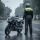 Motorcycle Rain Jacket W-TEC Nowet - Black-Fluo