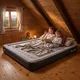 Double Inflatable Mattress inSPORTline Valkon Duo 192x151x22 cm with Built-in Electric Pump