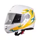 Flip-Up Motorcycle Helmet W-TEC Vexamo PI Graphic w/ Pinlock® - Black Graphic