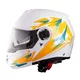 Flip-Up Motorcycle Helmet W-TEC Vexamo PI Graphic w/ Pinlock® - Black Graphic
