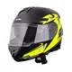 Flip-Up Motorcycle Helmet W-TEC Vexamo PI Graphic w/ Pinlock® - Black Graphic