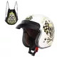 Motorcycle Helmet W-TEC Kustom Black Heart - Starter, Matte Black - Starter, Sheen White