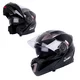 Flip-Up Motorcycle Helmet W-TEC Pezzon - White-Bronze - Black-Bronze