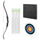 Archery Set inSPORTline Steepchuck 28 lbs. + EXTRA 6 Arrows & 1 Paper Target/Target Board