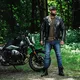 Leather Motorcycle Jacket W-TEC Black Heart Perfectis - Black