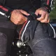 Motorcycle Gloves W-TEC Classic - Jawa Black with Red and Beige Stripe