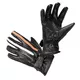 Motorcycle Gloves W-TEC Classic - Jawa Black with Red and Beige Stripe - Black with Orange and Beige Stripe