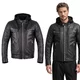 Leather Motorcycle Jacket W-TEC Murayo - Black - Black