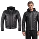 Leather Motorcycle Jacket W-TEC Murayo - Black - Black