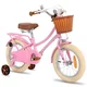 Children’s Bike Joystar Stitch 14” w/ Basket & Training Wheels • 92 – 120 cm - Pink